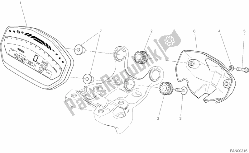 Toutes les pièces pour le Tableau De Bord du Ducati Monster 797 Thailand USA 2018